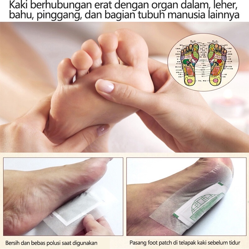 Koyo kaki Detox Foot Patch Wormwood Herbal 50PCS Slimming Relief Kelelahan, Dehumidification, Menenangkan Tidur,Detoksifikasi