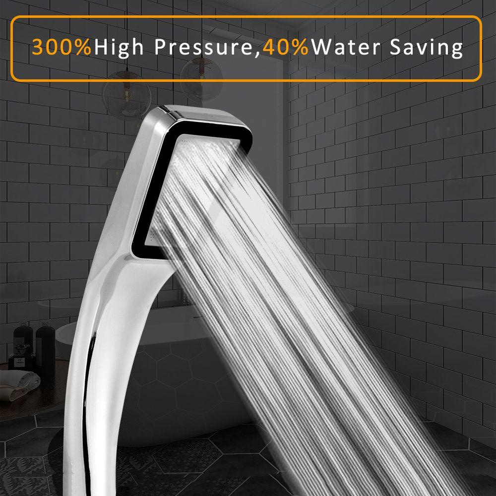 TOP Shower Head Saringan Lapis Chrome 300lubang Water Saving Showerhead