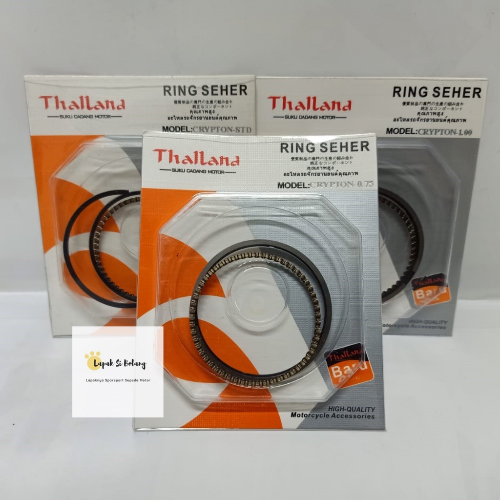 PISTON RING SEHER CRYPTON VEGA LAMA THALLAND OS STD 50 75 100 THALLAND/RTHC