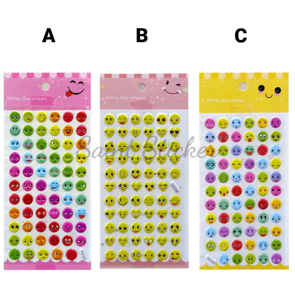

Gambar Tempel Sticker Timbul Stiker Anak Karakter Smiley Emoticons