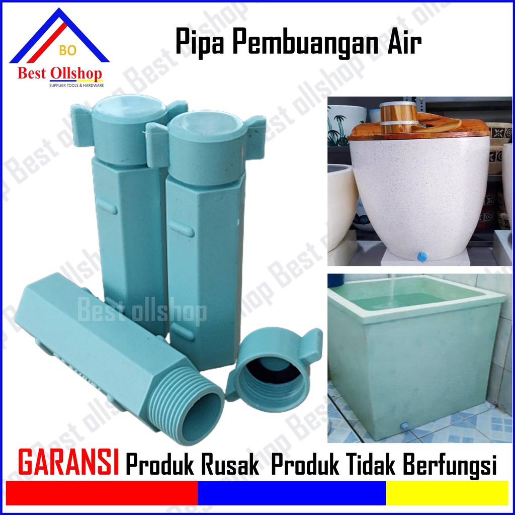 Afur Pipa Pembuangan Bak Mandi / Tutup Bak / Sok Bak / Sumbat Bak Mandi PVC 3/4&quot; / Sumpetan Bak Mandi 1&quot; Inch Murah