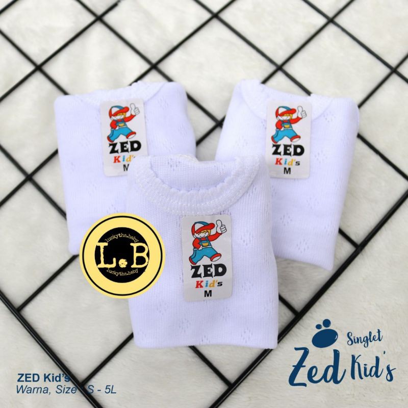 6 pcs singlet bayi zed kid/kaos dalam bayi/singlet bayi