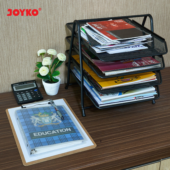 

Joyko Document Tray Wadah Dokumen Bak surat Joyko DT-31 4 Tier 4 Tingkat Elevated tray besi 4 susun