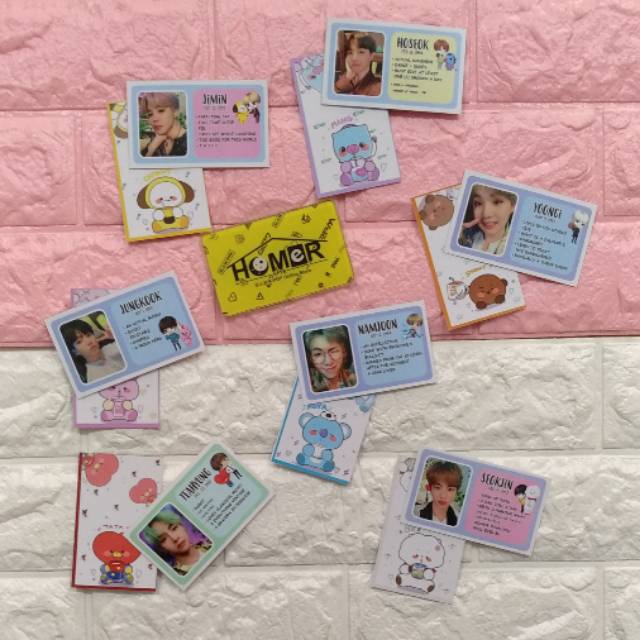 

Bts PHOTO ID card, laminasi 2 sisi fullnall. Member