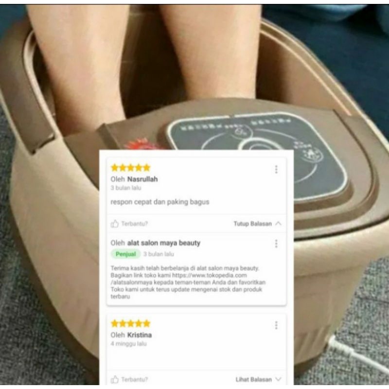 Mesin Rendam Pijat Kaki Foot Spa Massager Infrared Roller