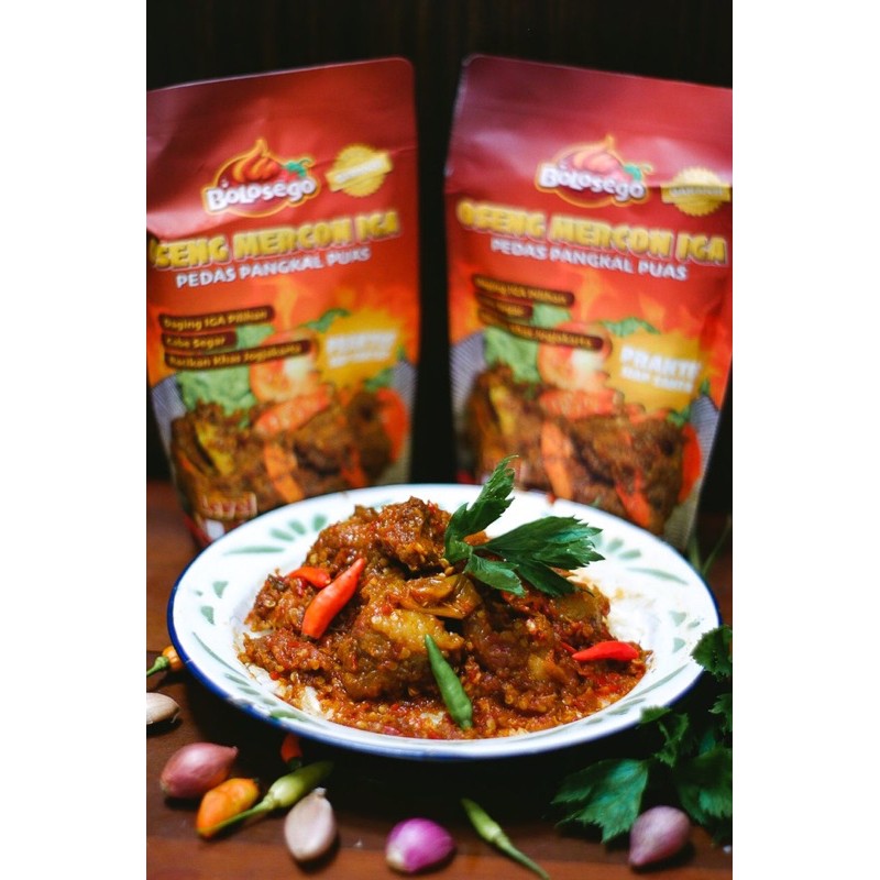 

bolosego oseng mercon iga sapi 200gr pedas dan super pedas