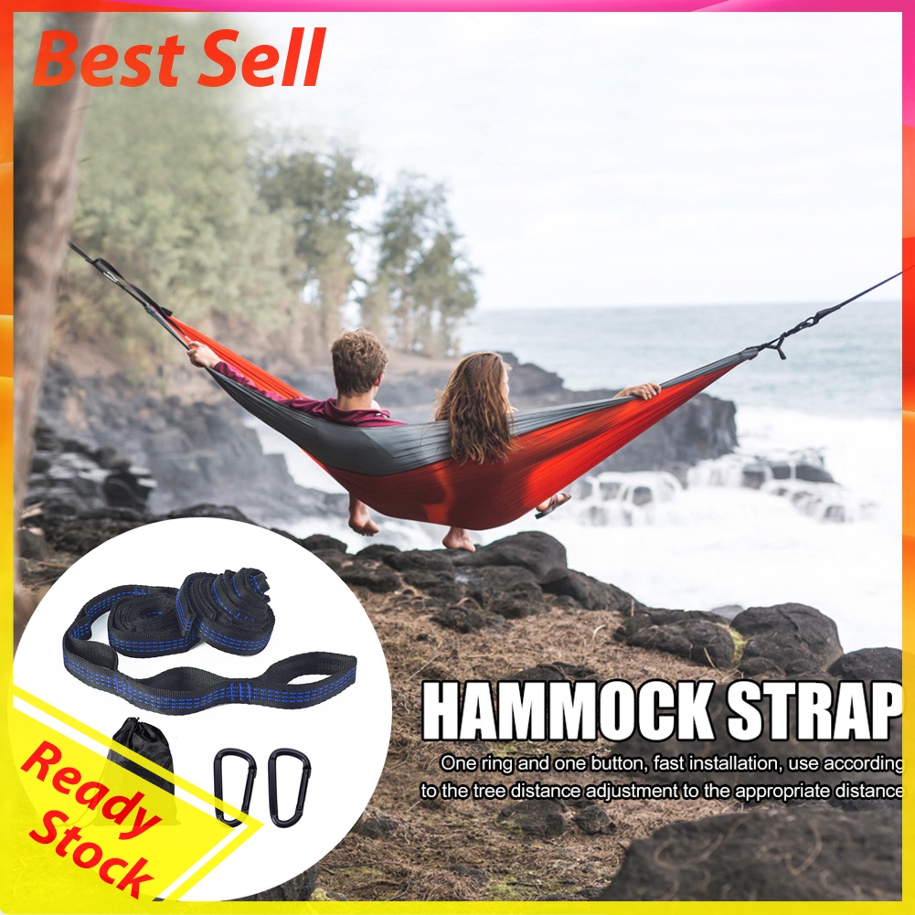 2pcs 3m High Strength Hammock Straps Kit Outdoor Camping Tree Hanging Rope