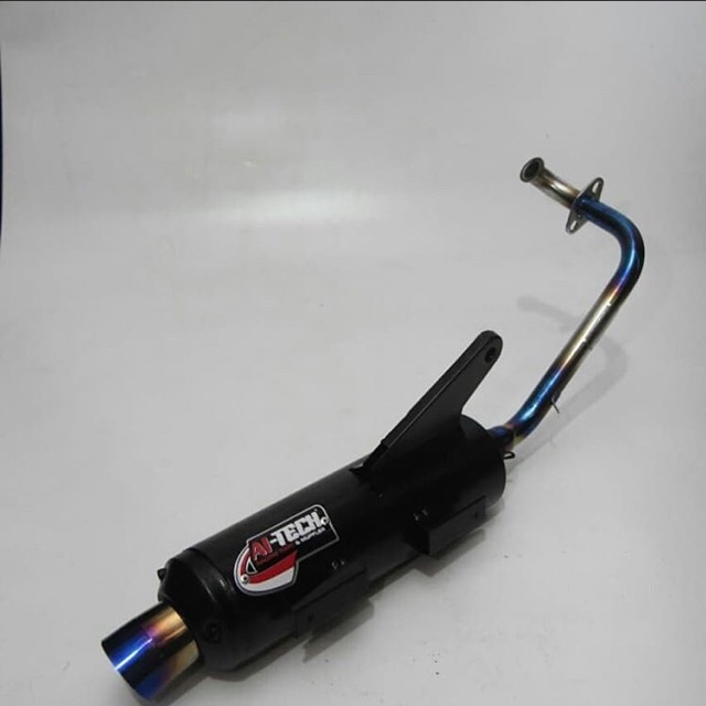 Knalpot Standar Racing Tsukigi Aitech Honda Scoopy Fi Beat Fi Vario 110 Fi Mio J Mio M3 Rainbow Blue