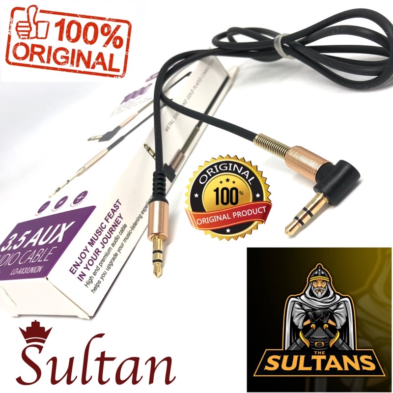 GROSIR KABEL AUX 3.5MM LOGON AX3 ORIGINAL SUARA HD JERNIH