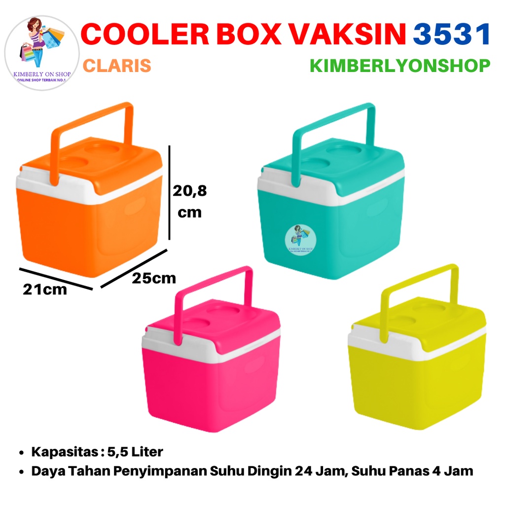 Cooler Box Vaksin vaccine cool box vaksin 5,5 Liter 3531 Claris