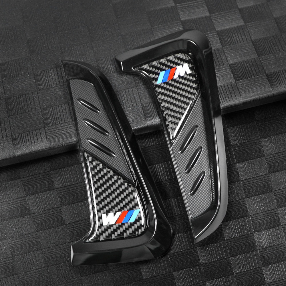 2 Pcs Aksesoris Fender Samping Mobil Bentuk Sirip Hiu Bahan Serat Karbon Untuk Tesla 3 X Y