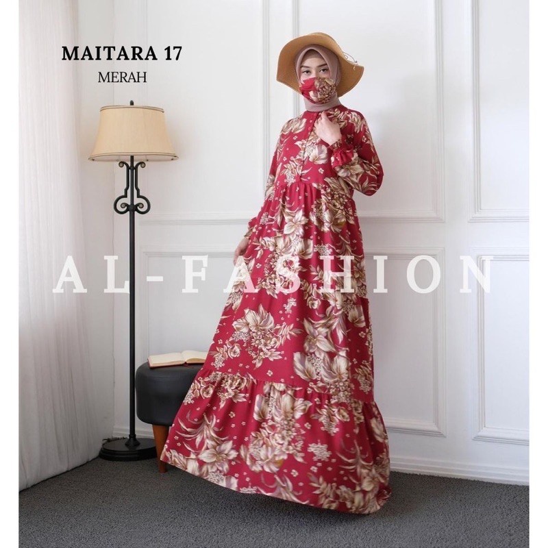 ABA agen baju homey dress gamis wanita MAITARA-MAITARA 17 MARON