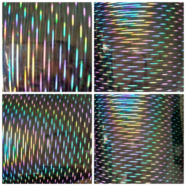 

Stiker hologram motif garis garis .3D...isi 5lembar