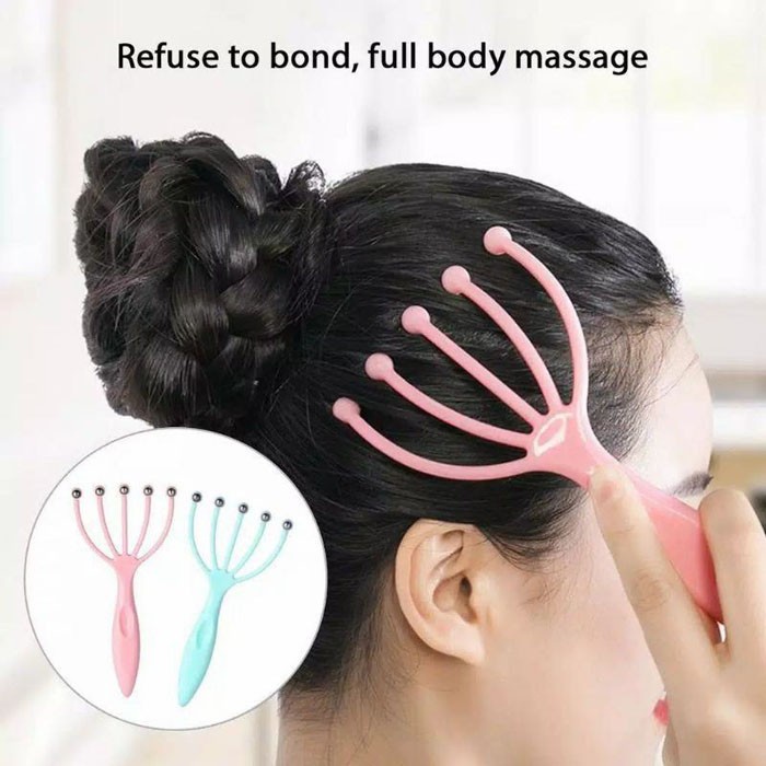 [100% Ampuh] 1Pcs Alat Pijat Kepala Head Spa Massager Scalp Alat Refleksi Pemijat Kepala Kaki Tangan Plastik Manual