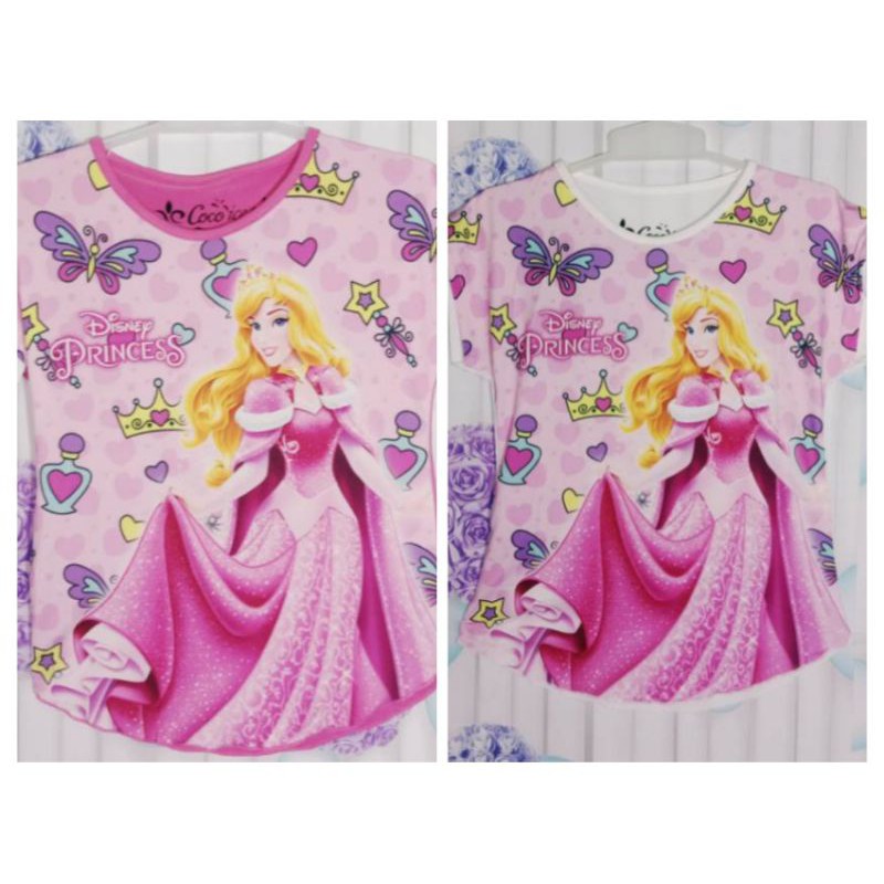Kaos Atasan Coco Ice Princess Full Printing Anak Perempuan Usia 3 - 6 Tahun