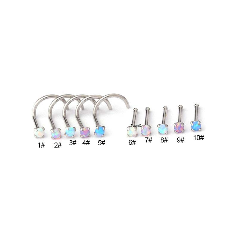 1 Piece 20Gauge Stainless Steel Nose Screw Stud Body Piercing Jewelry