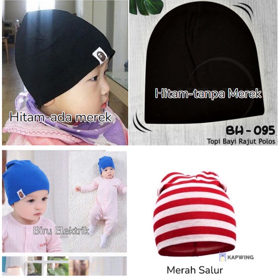 Topi Kupluk Bayi Topi Anak Unisex Lucu Simple Bahan Katun Lembut - Kupluk Rajut