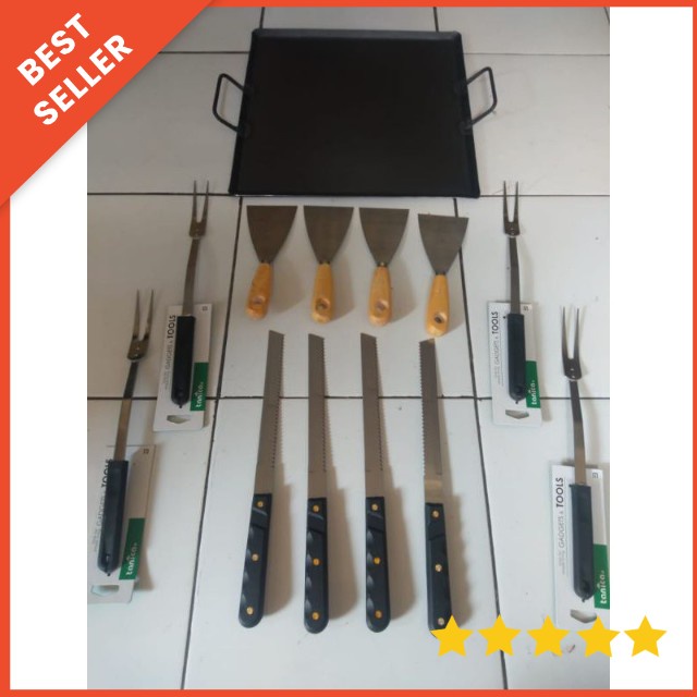 Perangkat Roti Bakar Pisau Roti Bakar Kape Spatula dan Garpu daging Roti Bakar