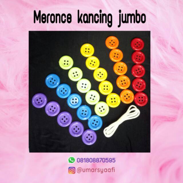 Kancing jumbo - kancing gajah - apparatus Montessori