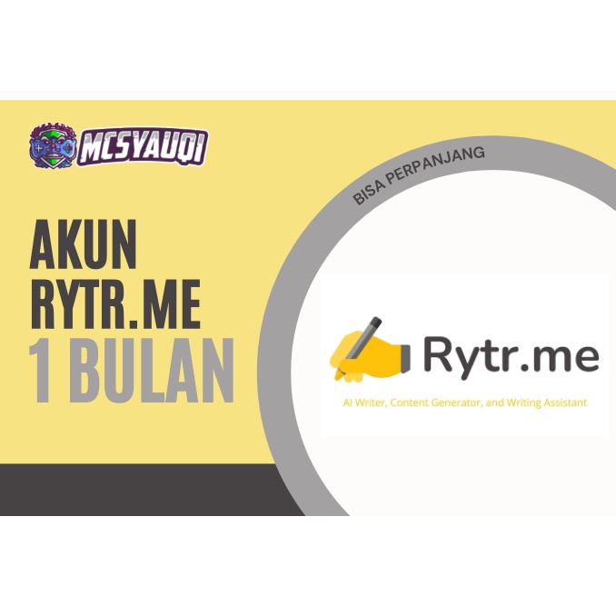 Akun Rytr Ryter Rytr.me Murah 1 Bulan Garansi Full Bisa Perpanjang