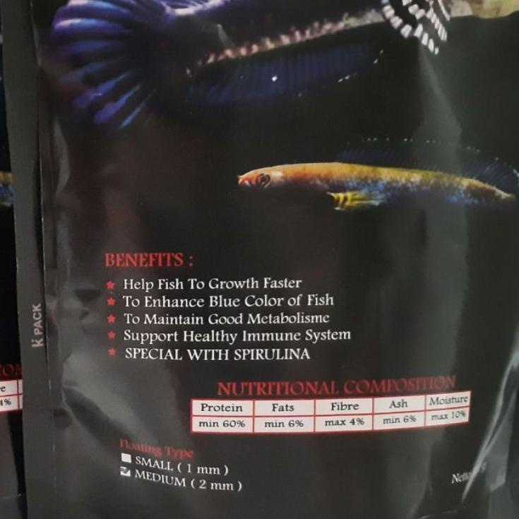 ❀ Pelet Premium Blue Channa 100g Pakan Chana Cana Andrao Pulchra
 ✮