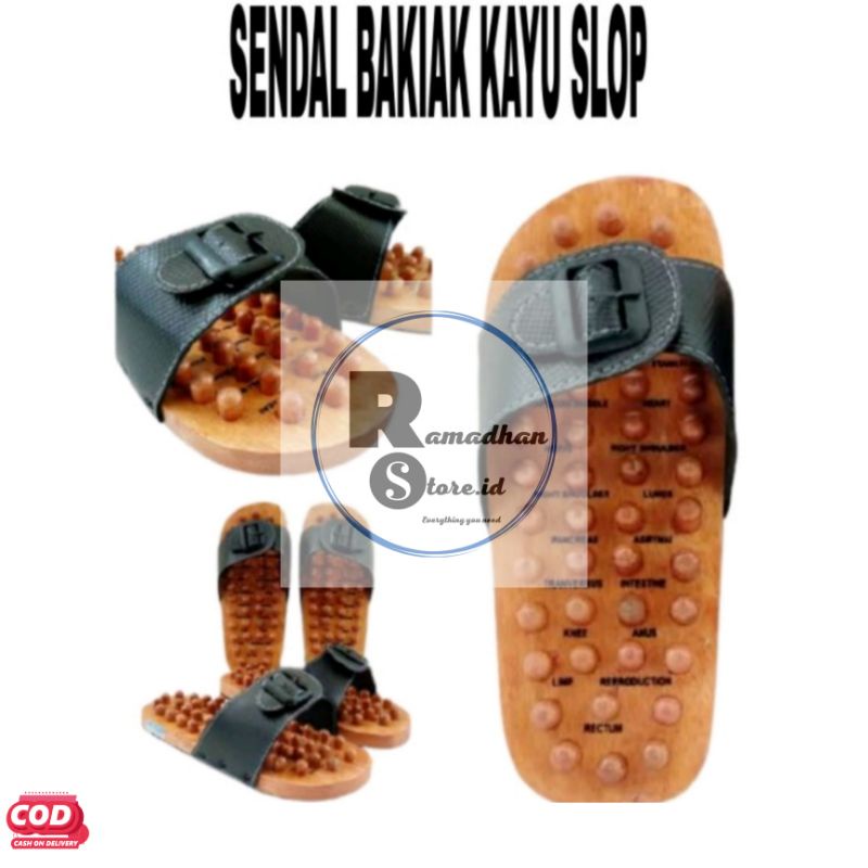 Sandal Kayu Rematik / Sandal Refleksi / Rematik Kayu Bakiak / Sandal Nikita