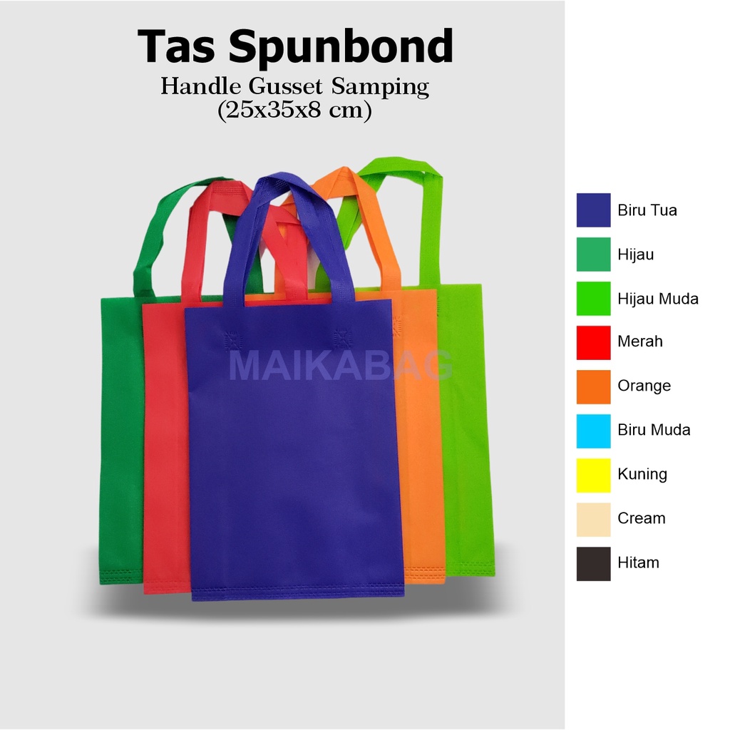 Tas Spunbond 25x35x8 cm / Goodie Bag / Tas Souvenir / Tas Belanja