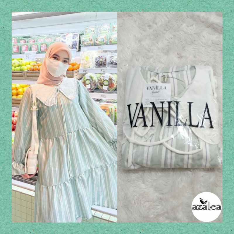 Midi Tunik Stripes Vanilla Hijab vanillahijabofficial