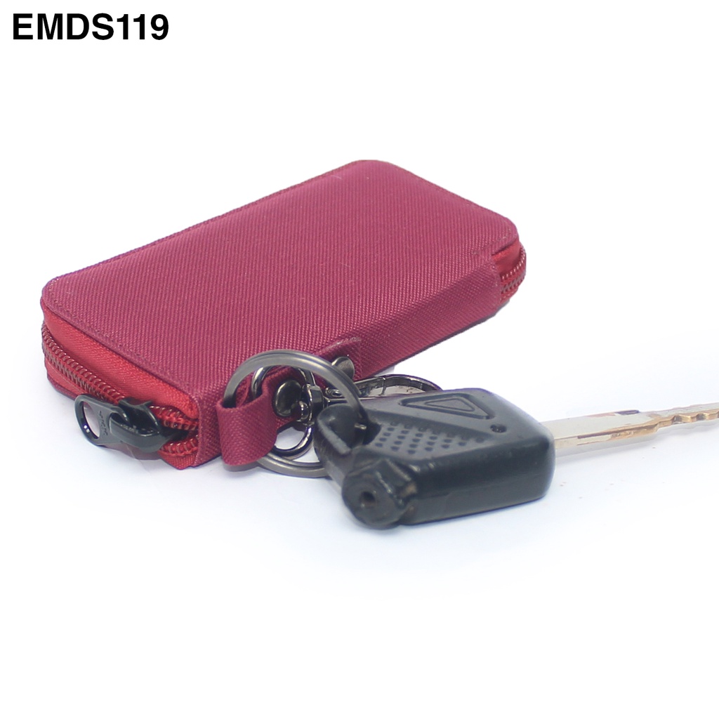 EMDS119 Gantungan Kunci Remote motor mobil keyless Dompet STNK - MARUN