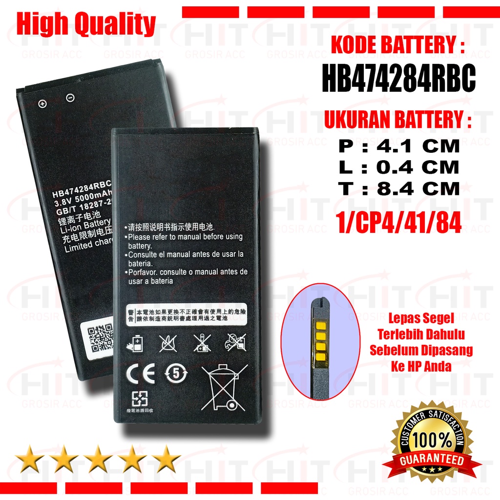 Battery Batre Baterai HB474284RBC For Huawei Honor 3C Lite C8816 C8816D