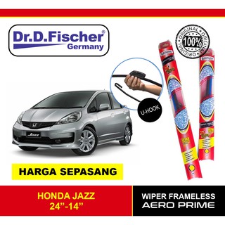 Jual 1 Set Wiper Honda Jazz Dr. Fischer Aerosteel Hybrid 24-14 