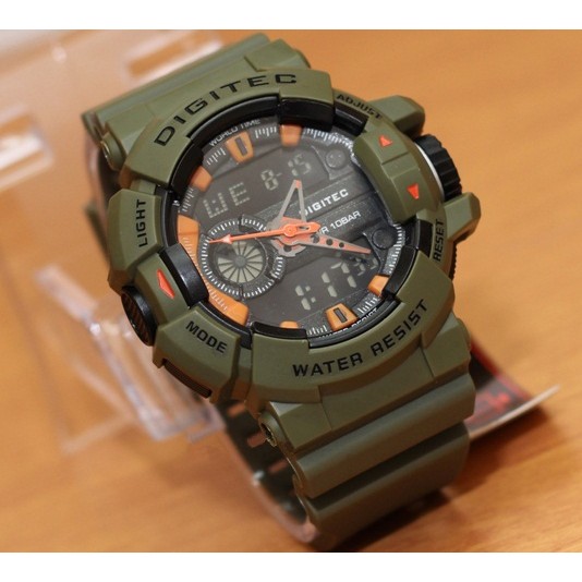 JAM TANGAN PRIA ANTI AIR DIGITEC DG2080 ORIGINAL GREEN ARMY