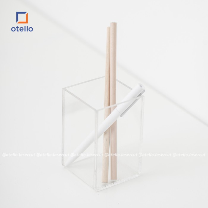 Gia | Acrylic Desk Organizer Tempat Organizer Pensil Acrylic Pen Stand