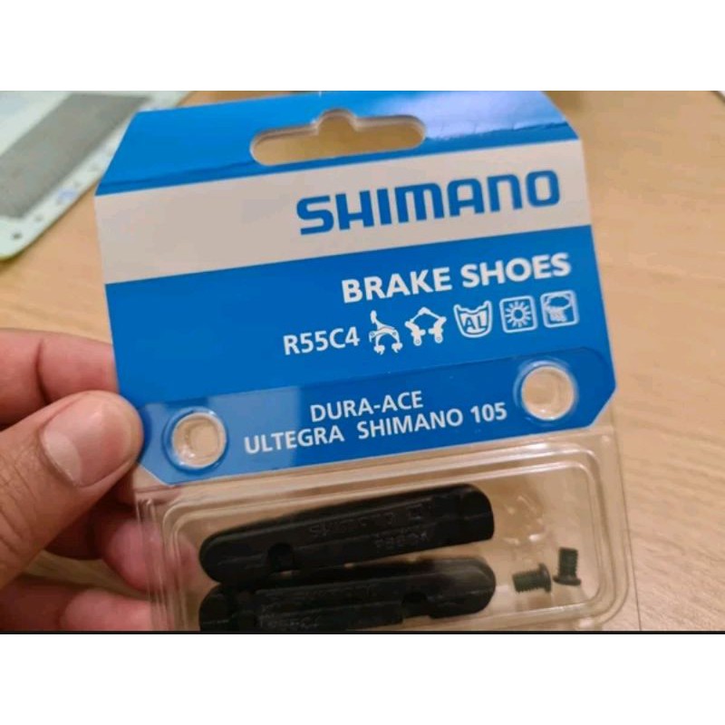 Brake Pad Shimano Racing R55C4 Y8L298060 Refill . Brakepad Shoe Kampas rem Shimano 105 ultegra dura ace . Code 714338