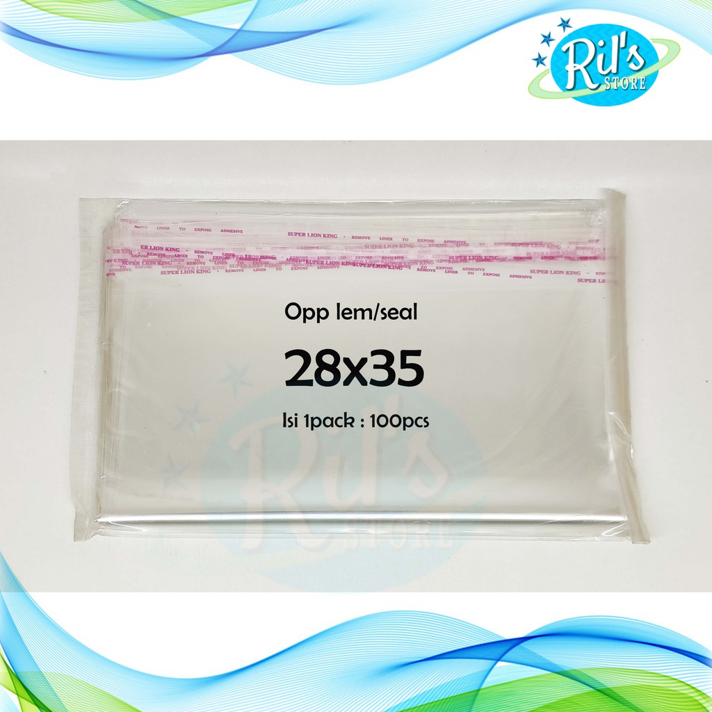 Plastik OPP Lem 28 x 35 Plastik Baju Anak Tanggung / OPP Seal - Lem / Plastik Kemasan / 28x35 cm