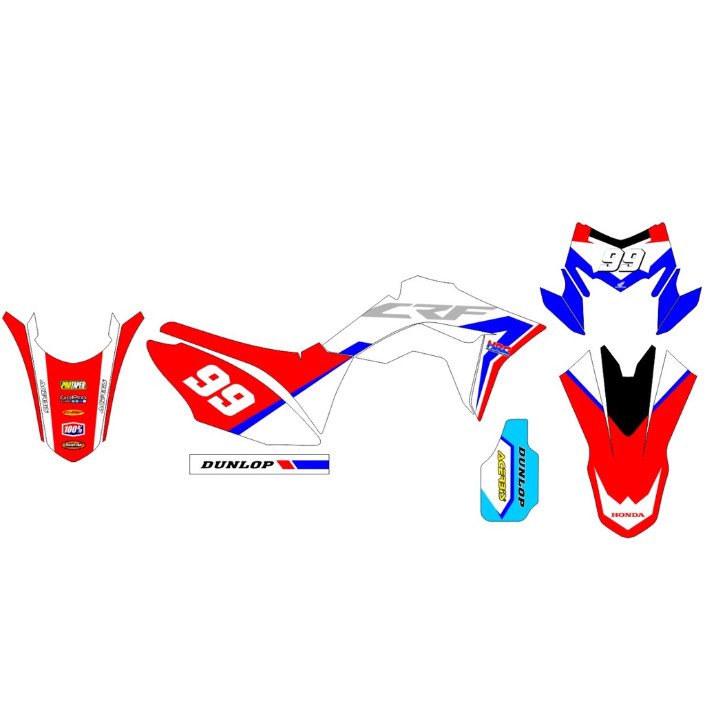 decal stiker crf hologram keren