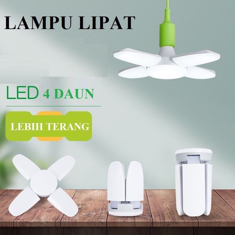 Lampu bohlam LED model kipas 28 watt lampu hias lampu fan blade/ Lampu led lipat daun