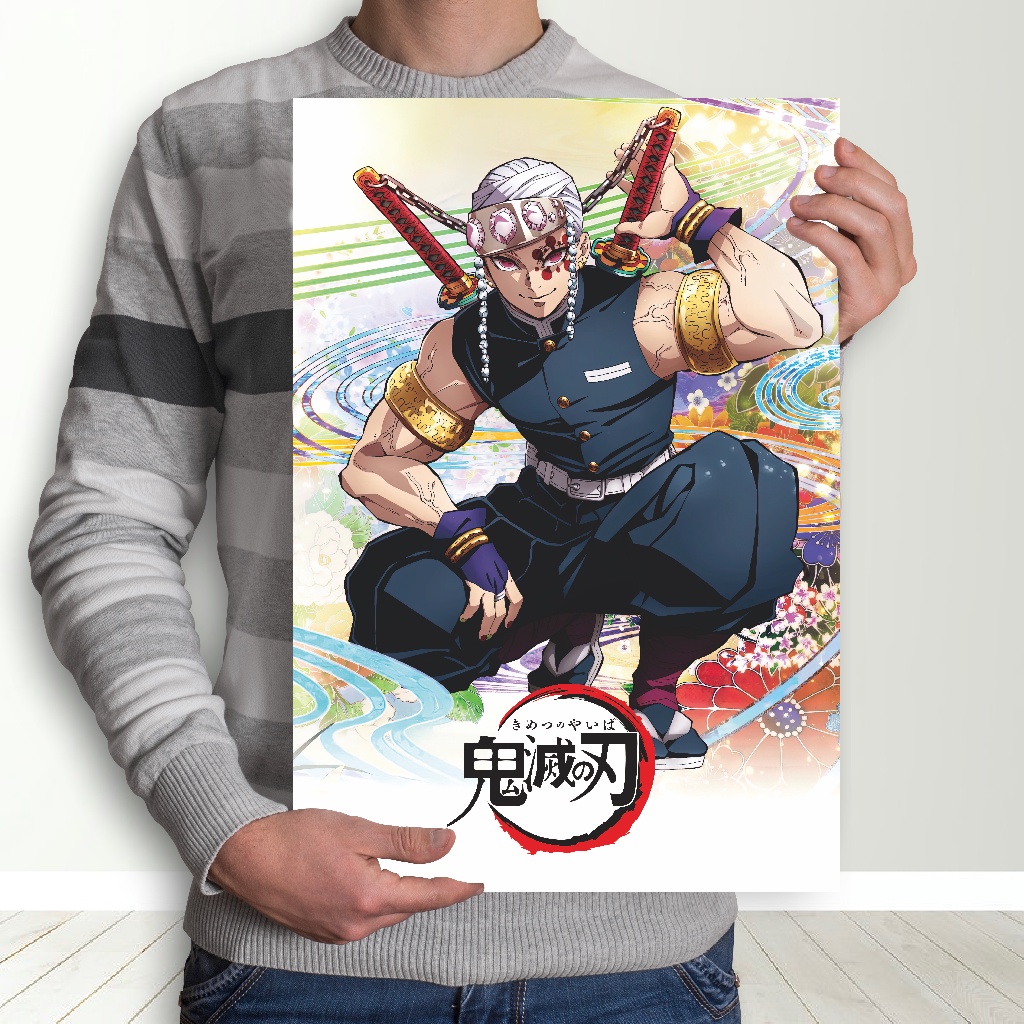 Poster Anime Kimetsu no Yaiba Demon Slayer Nezuko Tanjiro Zenitsu Giyuu Tomioka Inosuke - Size A3+-3