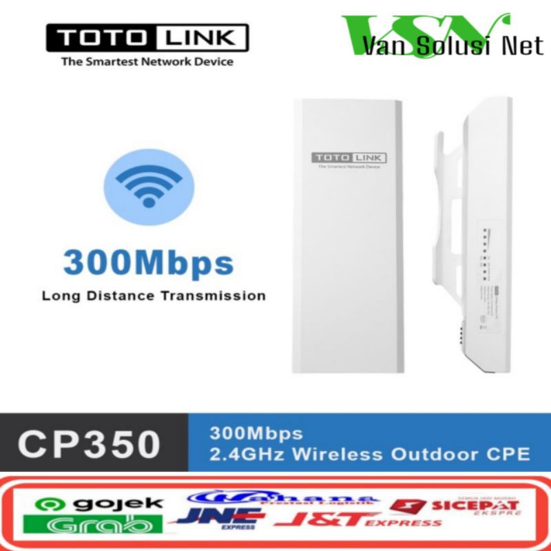 TOTOLINK CP350 WIRELESS OUTDOOR 2,4GHZ 300MBPS AP CLIENT/ TOTOLINK CP-350