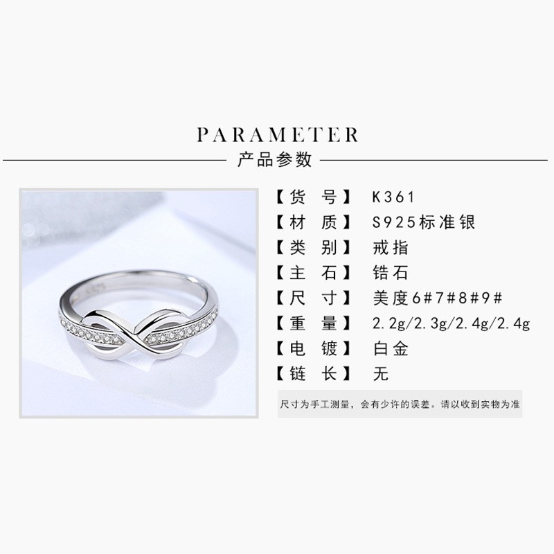 Cincin Perak Wanita Pria Couple Asli S 925 Lapis Rhodium Cocok Kawin Nikah tunangan hadiah RS045