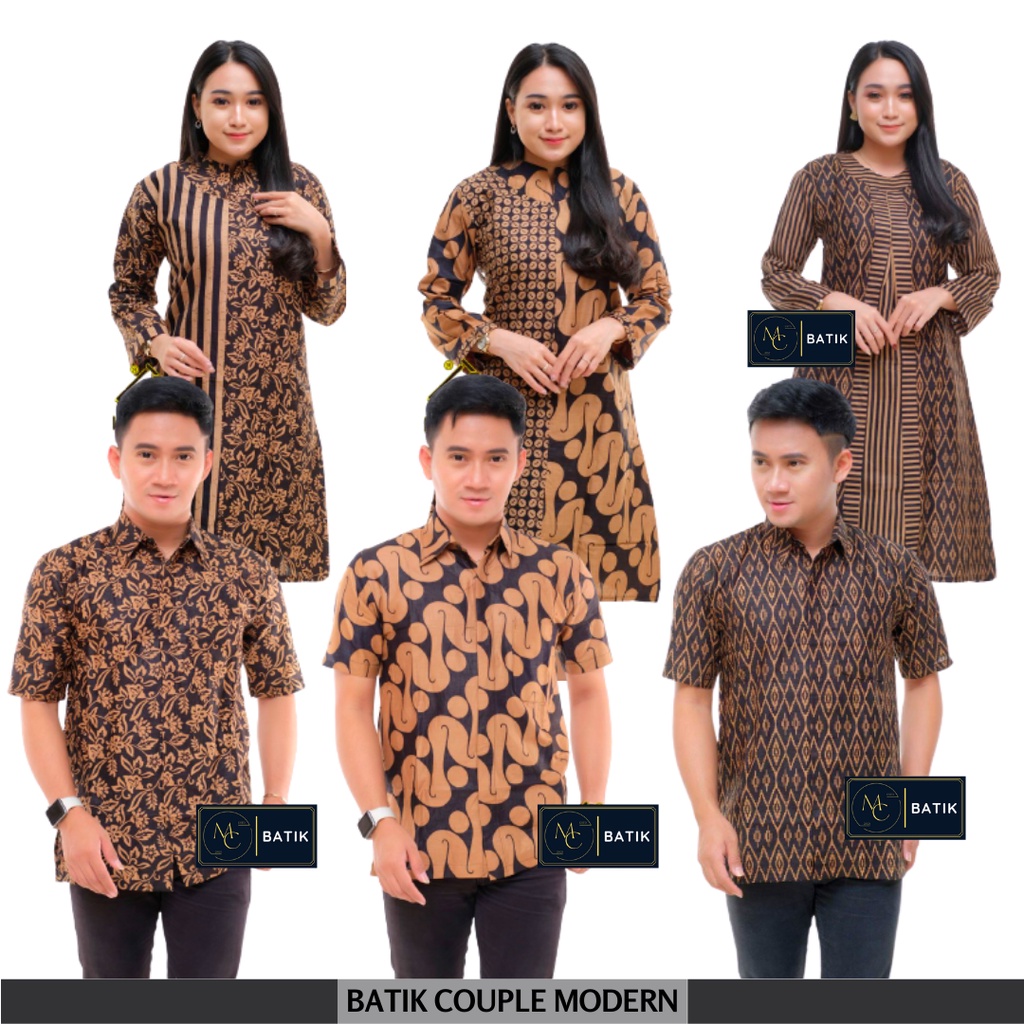 MCbatik [Best Saller] | Baju Batik Couple Set Batik Couple Modern Tunik Batik Kemeja Batik Lengan Pendek