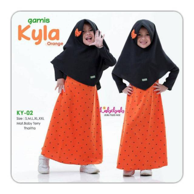 GAMIS ANAK KYLA ORANGE BY LABEBAH