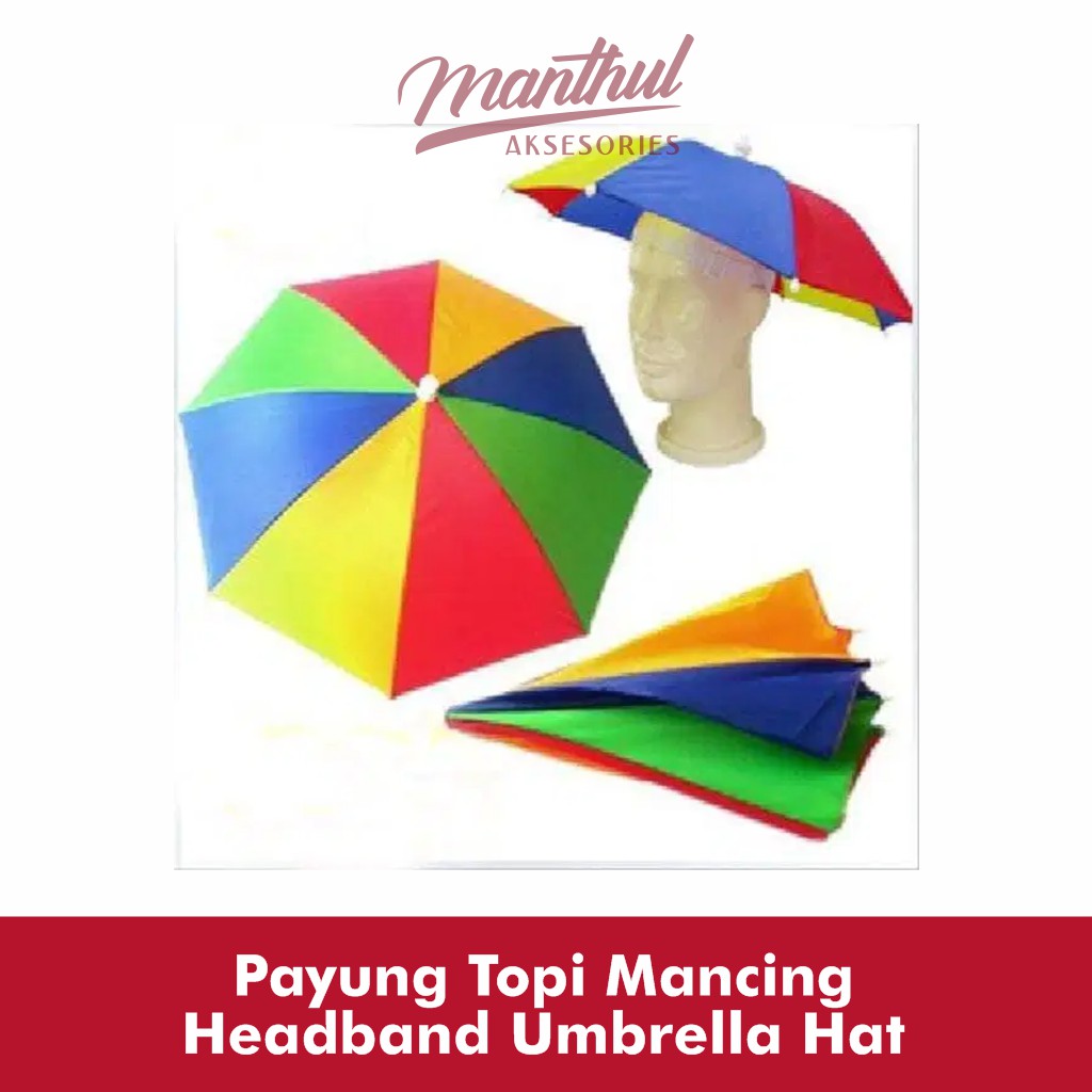 Payung Topi Mancing Headband Umbrella Hat