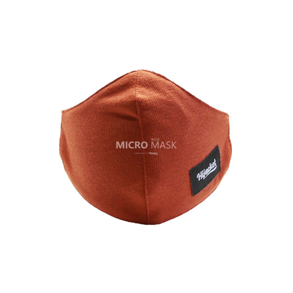Masker Kain 2 Ply Pria Wanita Hijacket Non Sensi Kn95-Teracotta