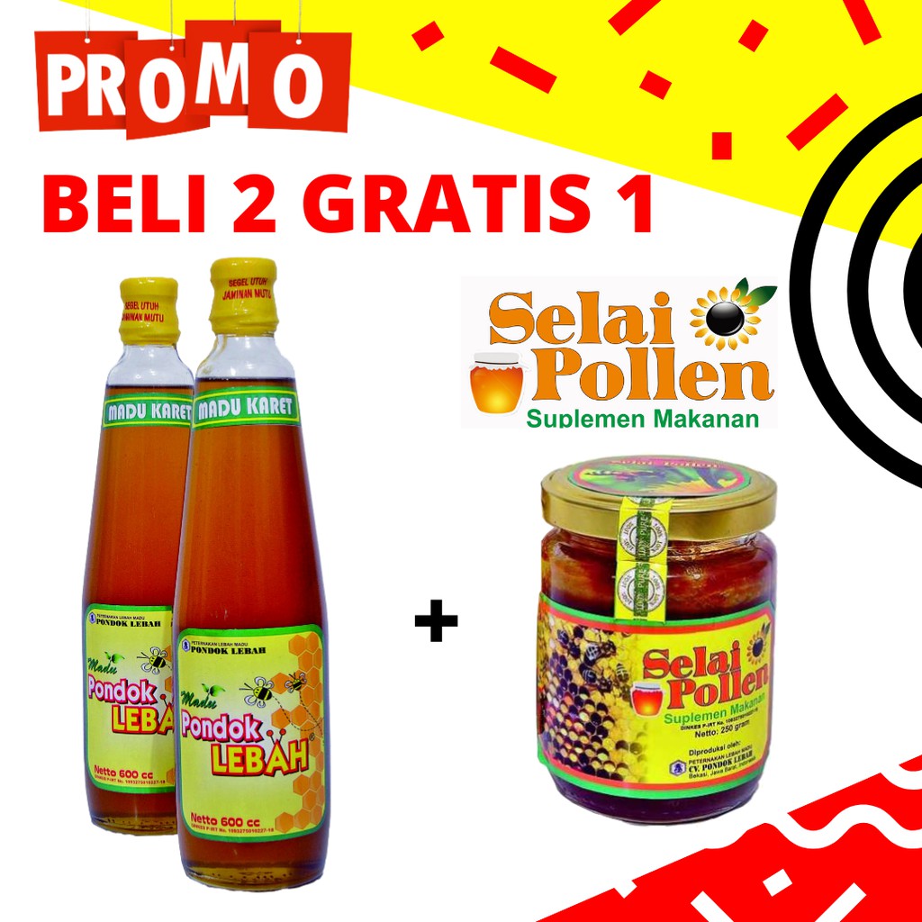 

PROMO BELI 2 BOTOL MADU ASLI HUTAN KARET MURNI KESEHATAN 600 ML ORIGINAL + GRATIS 1 SELAI POLLEN