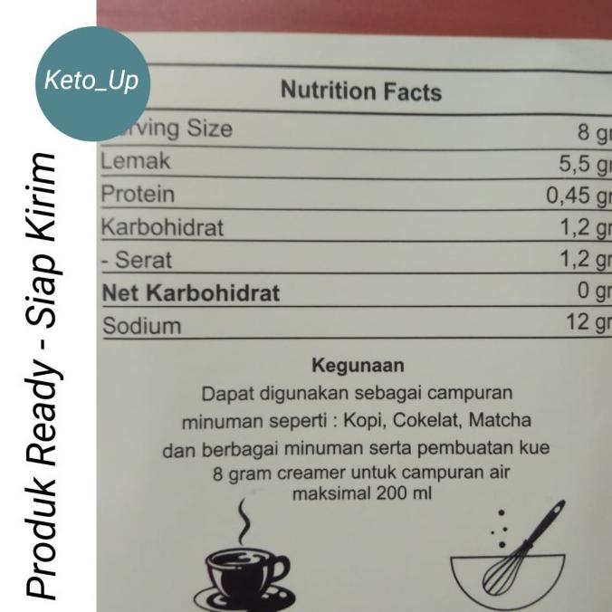 

[[BISA COD]] Krimer keto / Bulletproof Fat Powder 8gr - HALAL (1 pack isi 5 sachet) PROMO SPECIAL