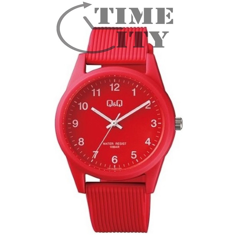 QQ QNQ Q&amp;Q ORIGINAL Jam Tangan Analog Wanita QQ ORI Straps Rubber Putih Anti Air VS12 SERIES