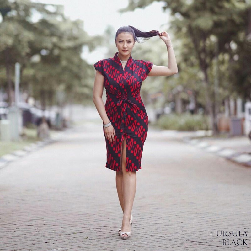 URSULA DRESS - Dress Batik Wanita Terusan Wanita / 004 MIX