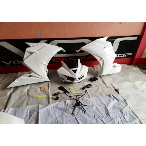 Dijual FULL FAIRING R 25 V 5 UNTUK OLD DAN NEW VIXION BYSON CB 150 R PUTIH Limited