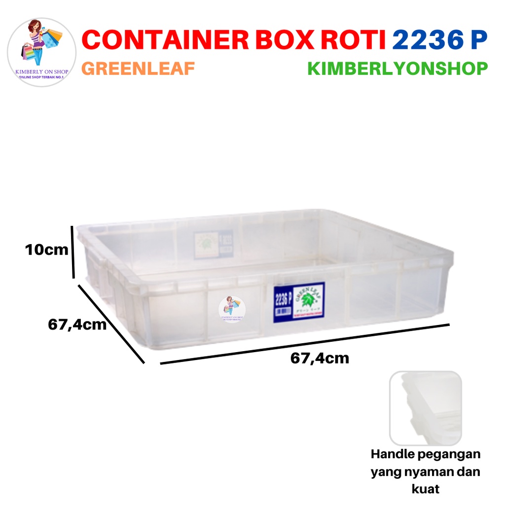 Keranjang Industri Container Box Roti  2236 P Green Leaf